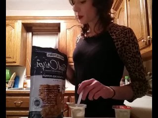 Fit Teen_with Abs and Munchies Eating Fetish Smoking Sneaky MidnightSnack