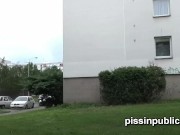 Preview 3 of Desperate girls are pissing in front of their neighbours house