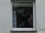 Preview 4 of Desperate girls are pissing in front of their neighbours house