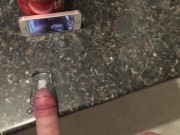 Preview 4 of Cumming in a Shot Glass! Spilled Out Sorry :(