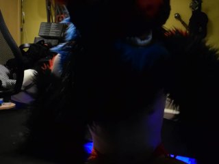 Little Femboywolf is waching porn and cum in his face Pt.3