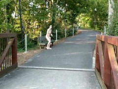 Nude walk in the park