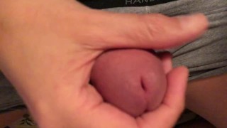 Jerking My Big Dick Head and Thick Cock