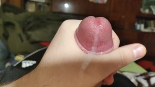 Close up & huge cumshot from teen guy