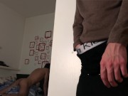 Preview 2 of Guy Humping Moaning While Stepbrother Cum Inside Underwear - 4K