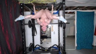 Heavy workout, pull ups, gymnastics and cumshow