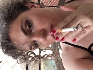 amateur, smoking fetish, smoking, solo female