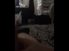 Limp cock, waiting for the wife to come home.