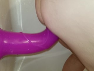 Sexy_BBW Gets Wet on Her Stallion Dildo and_Gets a Facial