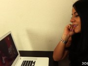 Preview 1 of Caught by my husband masturbating to lesbian porn then he fucks me