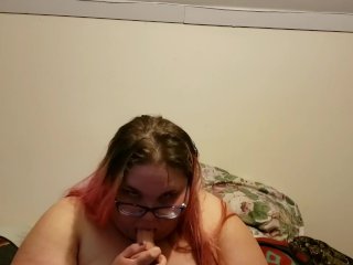 Kitten practices giving head_and deepthroating!!