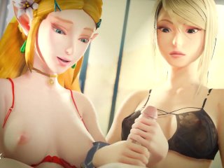 ZELDA AND SAMUS HANDJOB ANIMATION NINTENDO