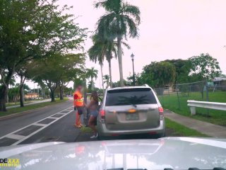 Roadside - Nicole Ray fucks her mechanic so he will fix her minivan screenshot number 2