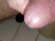 Preview 5 of Public big cock edging till cumshot. Close up view sticky white cum