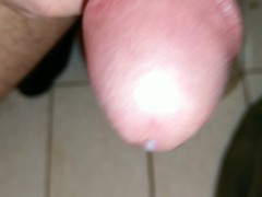Amazing Cock Edging Sticky Cumshot Close Up View Exploding Cockhead