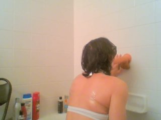 Giving my new dildo a taste