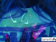 Preview 3 of Samantha gets off in this super hot black light solo