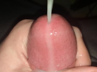 Edging and Leaking Close-up Cumshot