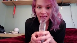 Clear Dildo Orgasm Teaser