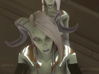 Futa Draenei Fuck Threesome - World of Warcraft [futa x Futa] W/ Sound