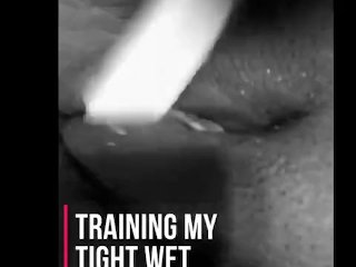 Fucking Myself With A Brush With A Creamy Orgasm