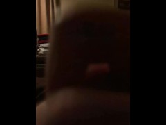 Furiously fast handjob of my massive cock whilst chilling on the bed