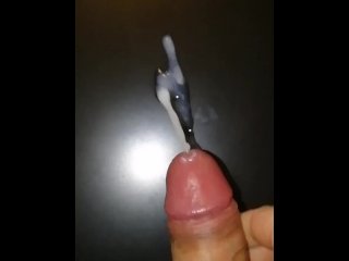 SlowMotion Cumshot, Uncircumcised Foreskin Precum Small Penis_Jerk-off
