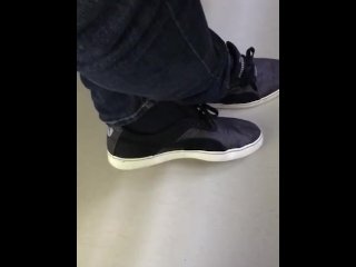 Male Puma and Black Socks Shoeplay at work
