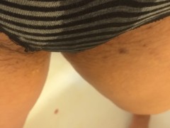 Lazy girls Actually just pee their panties in the shower