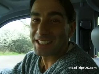 Daring flashing on the roadtrip before an orgy