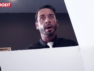 LETSDOEIT - German Stunning Secretary Fucked Hard On The Office Couch