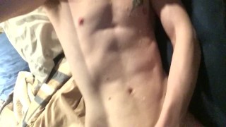 HOT TWINK HOT CUM IN BED: CUM CHALLENGE: 44 day 24 Onlyfans.com/Flint-Wolf