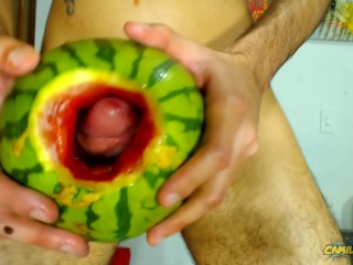 Fucking a Watermelon until I Cum inside it - Camilo Brown