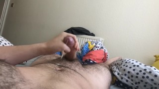 Teasing Cumshot from Edged Cock