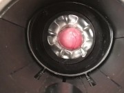 Preview 2 of Two ruined cumshots with Fleshlight Launch and Quickshot