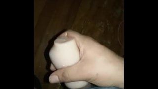 Cum play with toy