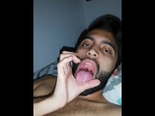 Jerking off POV and eating my own cum - Camilo Brown