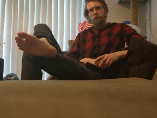 I sit down on the couch and watch you masturbate then I get up and leave