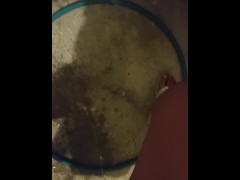 Garage floor piss