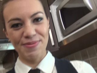 She fucks with her cloths on with her step father before to go to work screenshot number 0