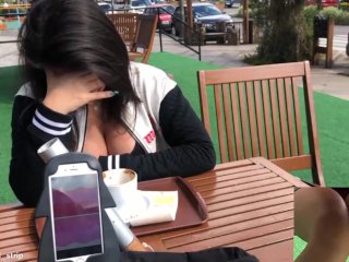 Public Female_Orgasm Interactive_Toy Beautiful Face Agony Torture