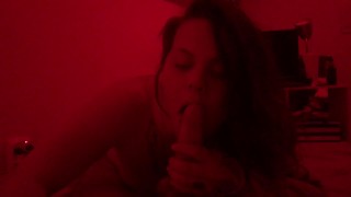 Astrid Hex Spits on a Dick in Red Room