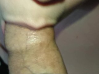 Close Up Foreskin Play Blowjob JerkingOff On My Lips& Cum On My Tongue