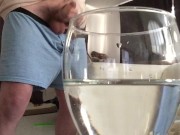 Preview 3 of Horny Guy Moans & Drinks His Own Cum! Multiple Male Orgasms
