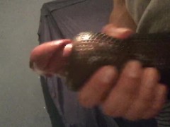 Stroking My Cock with New Sex Toy