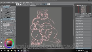 Estoy dibujando un gordo bowser. Polla no humana en esta follada sexy