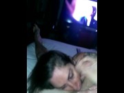 Preview 3 of The Wife's  facial with huge cumshot! Btw she hates cum on her face