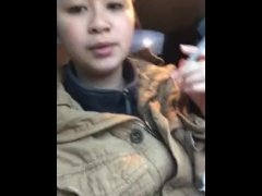 Miss Dee Nicotine Smoking in the Car