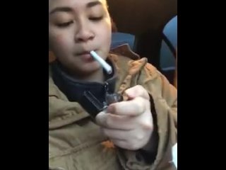 kink, asian smoking, collared slave, findom