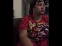 Smoking with RED LIPS ( yes I argued with my ex)